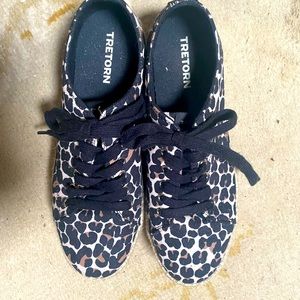Leopard print espadrille sneakers